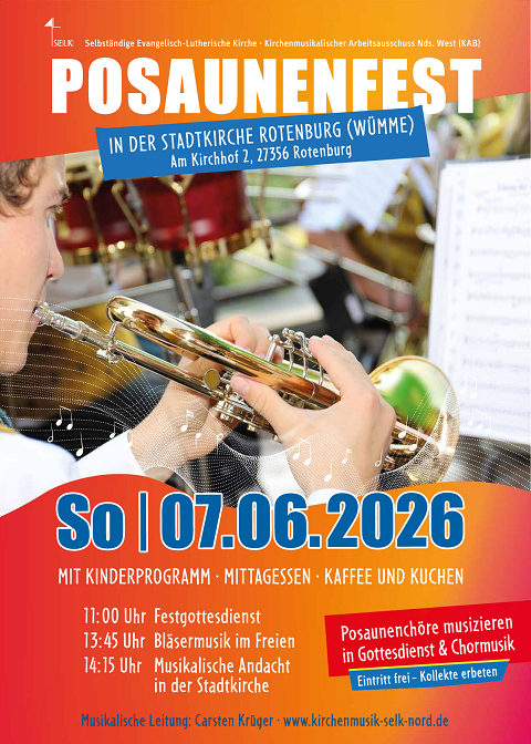 Das Einladungsplakat f&uuml;r das Posaunenfest am 6. Juni in Rotenburg
