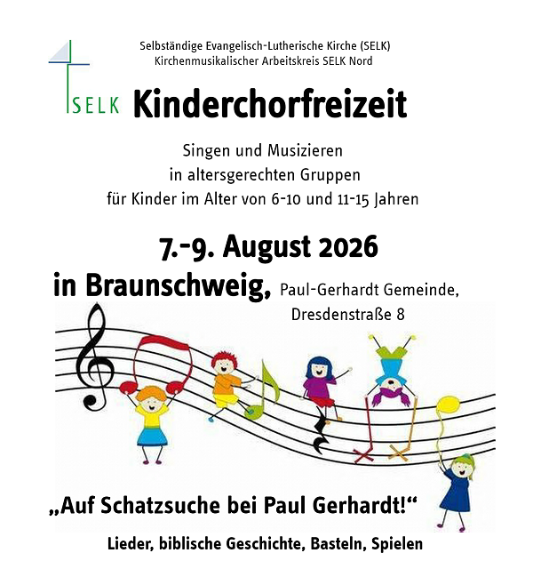 Bild des Einladungsplakates zur Kinderchorfreizeit in Braunschweig